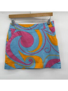 LoudMouth Skort Skirt Size 4 Swirls Golf Tennis Pickleball Pockets